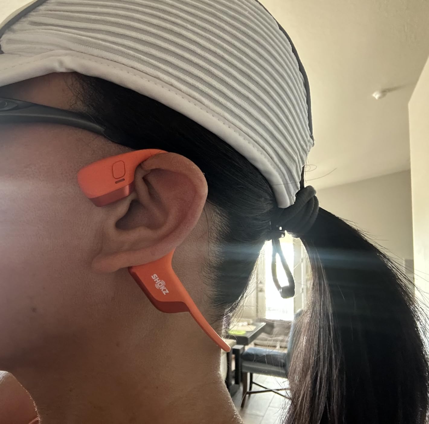 SHOKZ New OpenRun Pro 2- Bone Conduction Headphones, Open-Ear Bluetooth Wireless Sport Earphones for Running, Workouts - Sweat Resistant, Secure Comfortable Fit -Deep Bass, Smart Mic, Reflective Strip customer photo 2