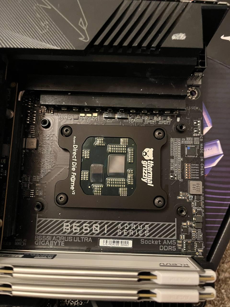 Thermal Grizzly Direct Die Frame Ryzen 7000 V2 - Increased Compatibility - for Mounting Ryzen 7000 CPU Processors Without The Integrated Heatspreader - Made in Germany customer photo 1