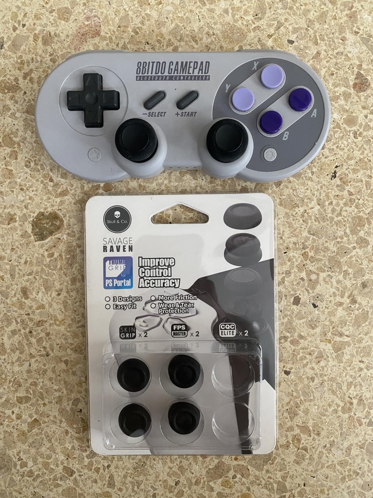 Skull & Co. x Savage Raven Thumb Grips Joystick Cap Analog Stick Cover for PlayStation Portal (Set of 6) - Galactic Purple customer photo 2