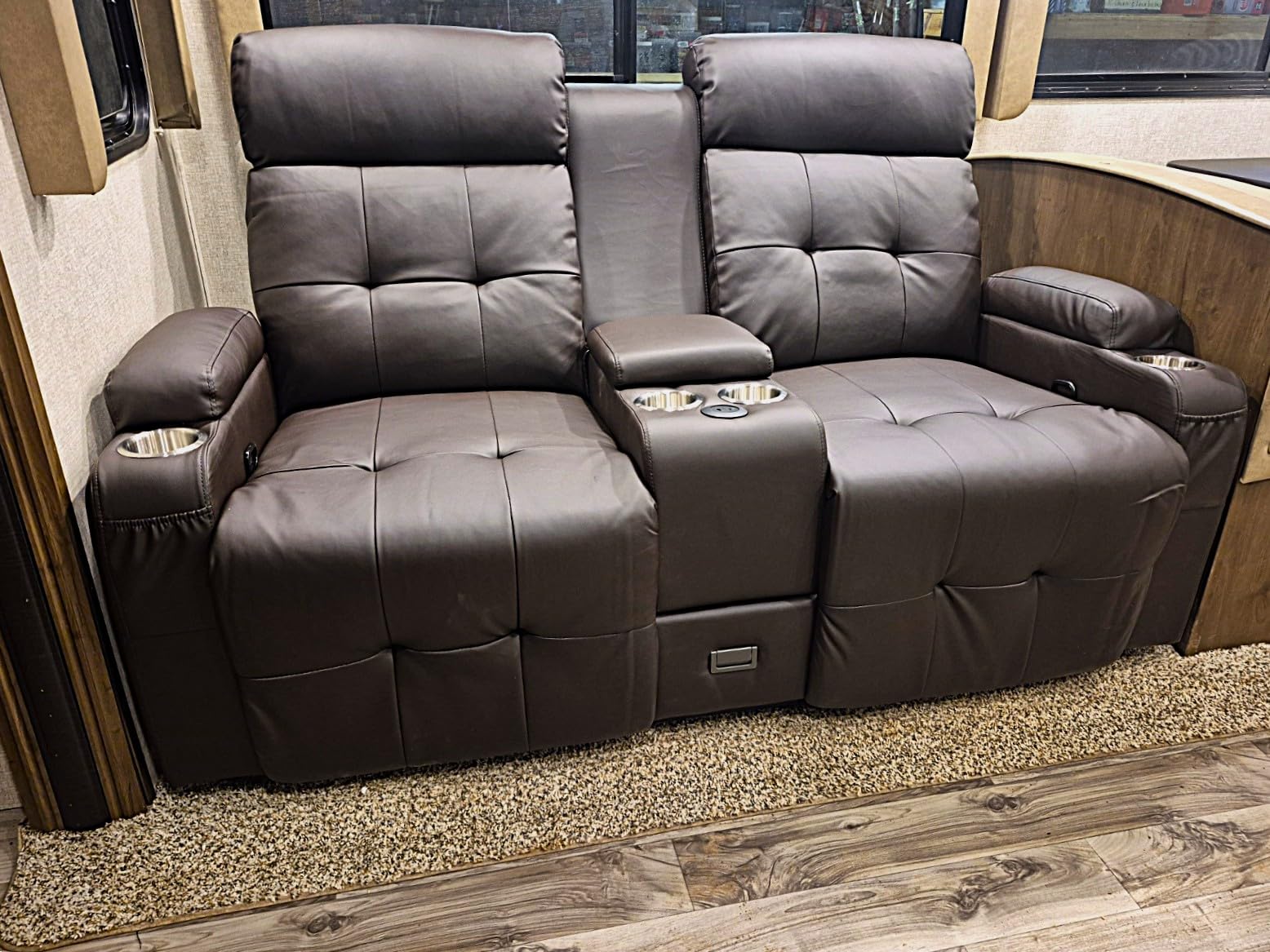 Reclining Loveseat, Massage Loveseat Recliner Sofa Heavy Weight Capacity, RV Love Seat Chair Clearance with Console, USB, Type C Port, Storage, Cup Holders, Wall Hugger Couch for Living Room customer photo 1