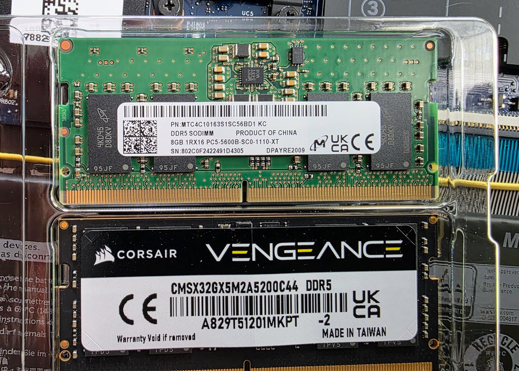 CORSAIR Vengeance SODIMM DDR5 RAM 32GB (1x32GB) 5600MHz CL48 Intel XMP iCUE Compatible Computer Memory - Black (CMSX32GX5M1A5600C48) customer photo 1