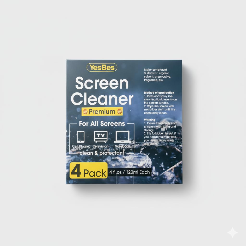 Screen Cleaner Spray 16oz (4oz x 4 Pack) - TV Screen Cleaner Spray and 2 Microfiber Cloths, Computer Screen Cleaner & Car Screen Cleaner for TV, Monitor, Laptop, MacBook, iPad customer photo 2