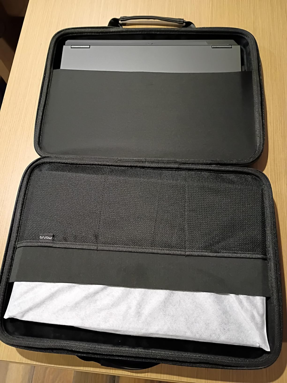 MOSISO 17-17.3 inch Laptop Hard Case, 17 inch Shockproof Waterproof Laptop Case Hard Shell Compatible with MacBook HP Dell, Carrying Sleeve Computer Bag with Sturdy Handle&Front Pocket&Belt, Black customer photo 1
