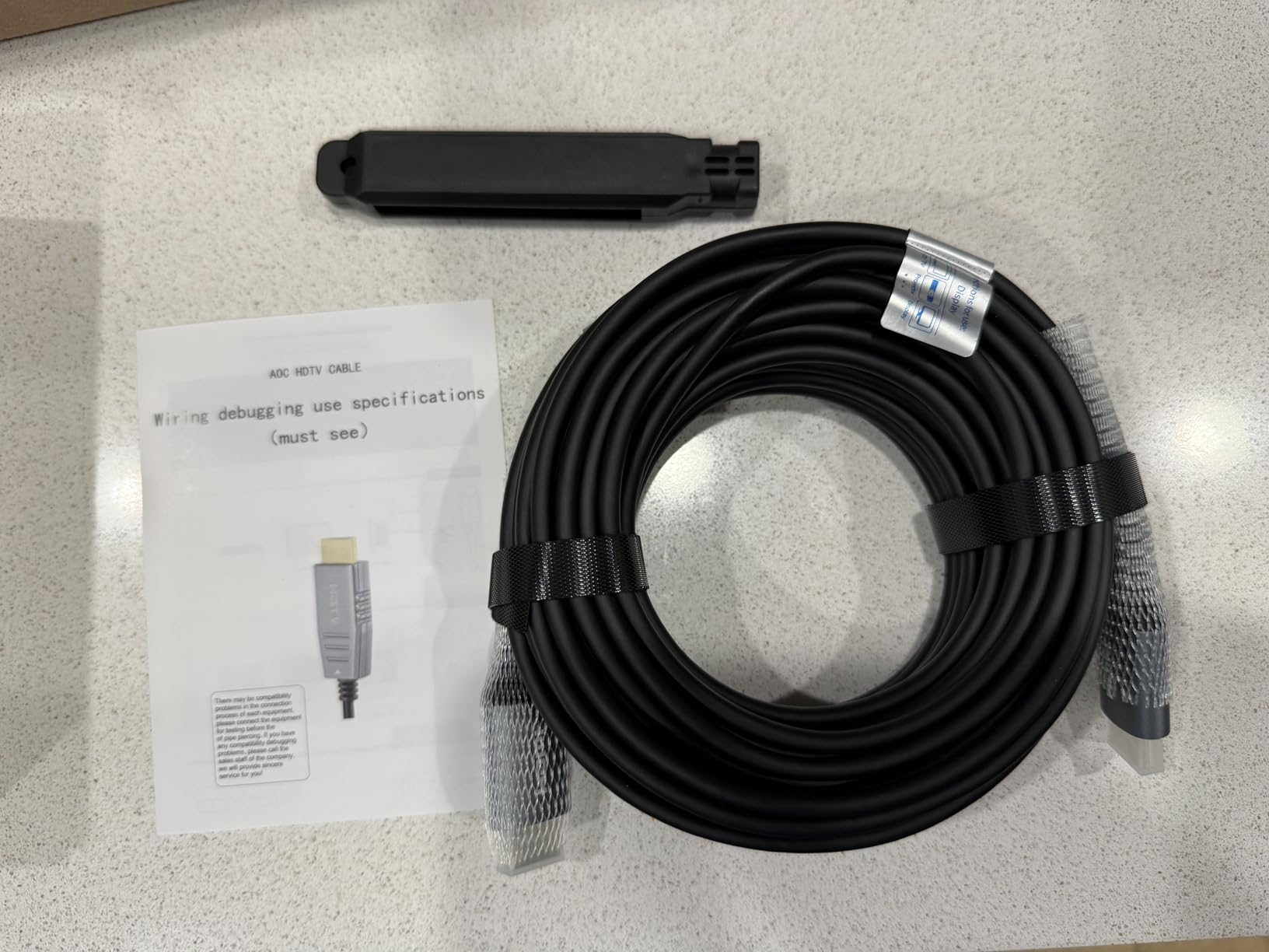 8K Fiber Optic HDMI Cable 50FT, 48Gbps HDMI 2.1 Cable Ultra High Speed 8K@60Hz,4K120Hz,HDCP 2.2&2.3, HDR10 Compatible with Fire Roku Apple HDTV,Monitor,Projecto PS5 Xbox etc. customer photo 2