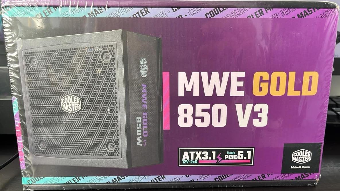 Cooler Master MWE Gold 850 V3 Full Modular PSU, 850W, 80+ Gold, ATX 3.1 | 90 | PCIe 5.1, Designed Ready Nvidia RTX 5080 | AMD RX 9070 XT, Zero-RPM Mode, Hexagonal Fan Cover, 10-Year customer photo 2