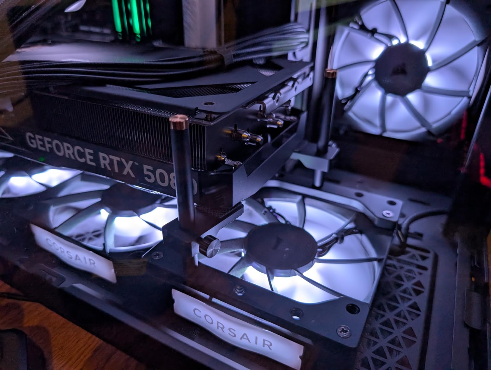 GPU Support Bracket, GPU Holder Stand, Adjustable GPU Sag Bracket Graphics Card Support for 12cm Fan Mount CNC Aluminum (0.63-6.3inch) customer photo 2