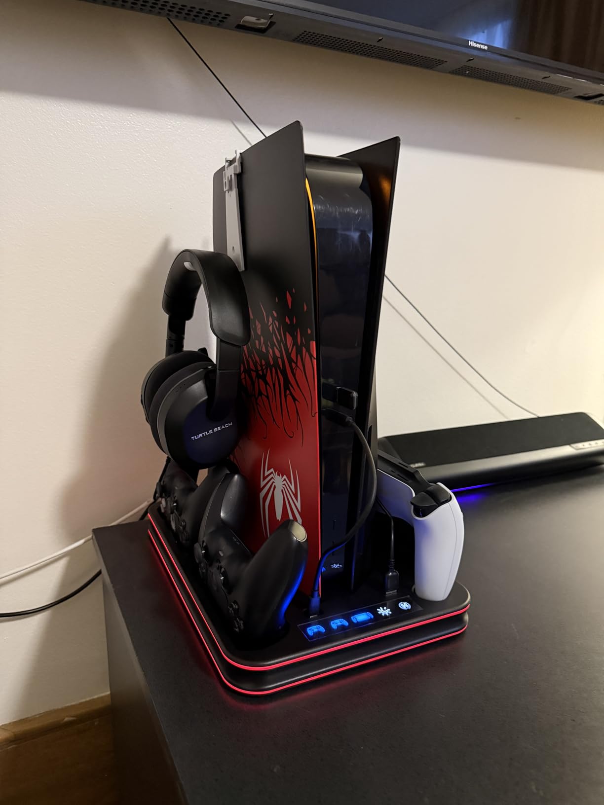 PlayStation Portal Charger, PS5 Stand and Cooling Station with RGB LED Controller Charging Dock Accessories, PS5 Edge Controller and PS Portal Charger, Headset and Remote Holders customer photo 1