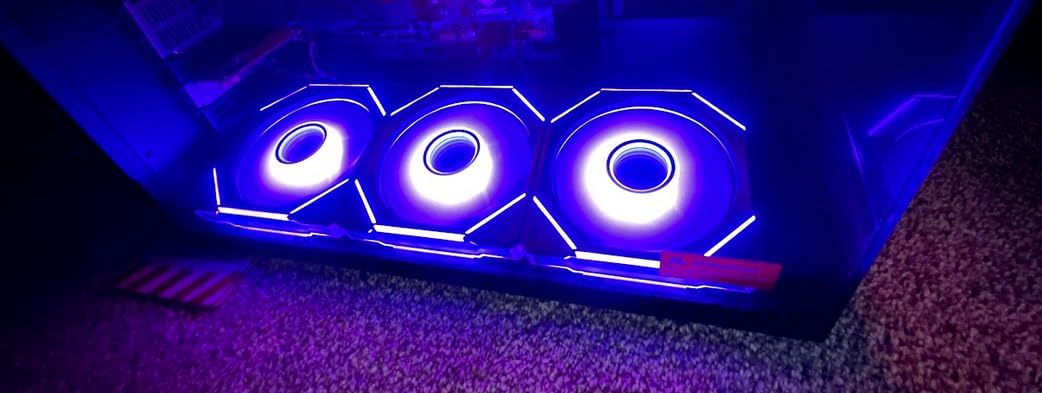 AsiaHorse AMICI-5GT RGB PC Fans, Infinity Mirror ARGB Fans HDB Bearing Fan Speeds Up to 1800 RPM with 24 LED Lights, Reverse Blade Fan Compatible Motherboard Aura SYNC customer photo 1