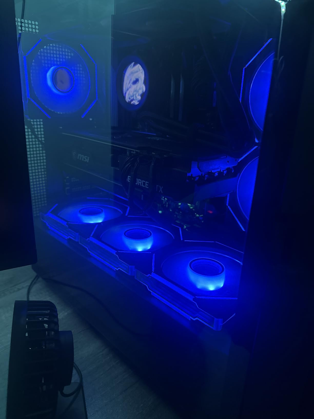 AsiaHorse AMICI-5GT RGB PC Fans, Infinity Mirror ARGB Fans HDB Bearing Fan Speeds Up to 1800 RPM with 24 LED Lights, Reverse Blade Fan Compatible Motherboard Aura SYNC customer photo 2