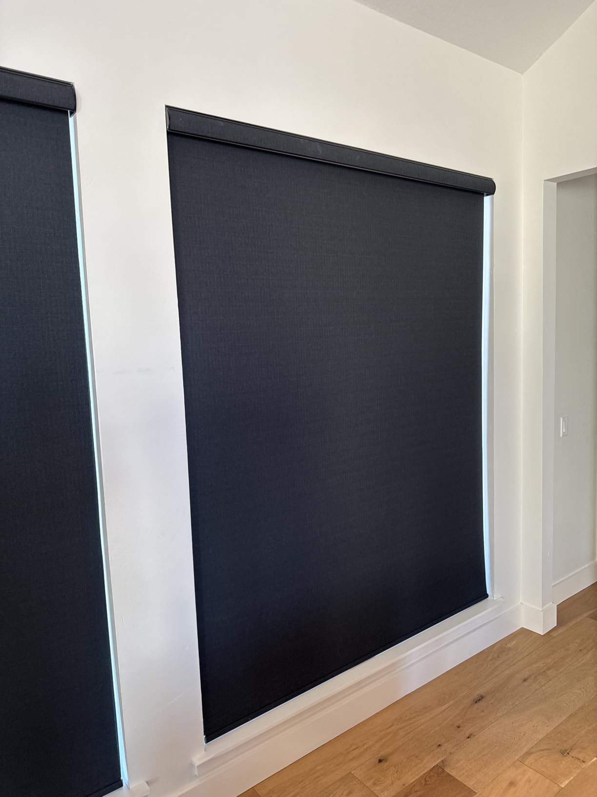 Kincmo Motorized Blinds with Remote,100% Blackout Motorized Roller Shades Work with Apple Homekit,Alexa,Google, Custom Electric Blinds with App,Voice Control (Linen White) customer photo 2