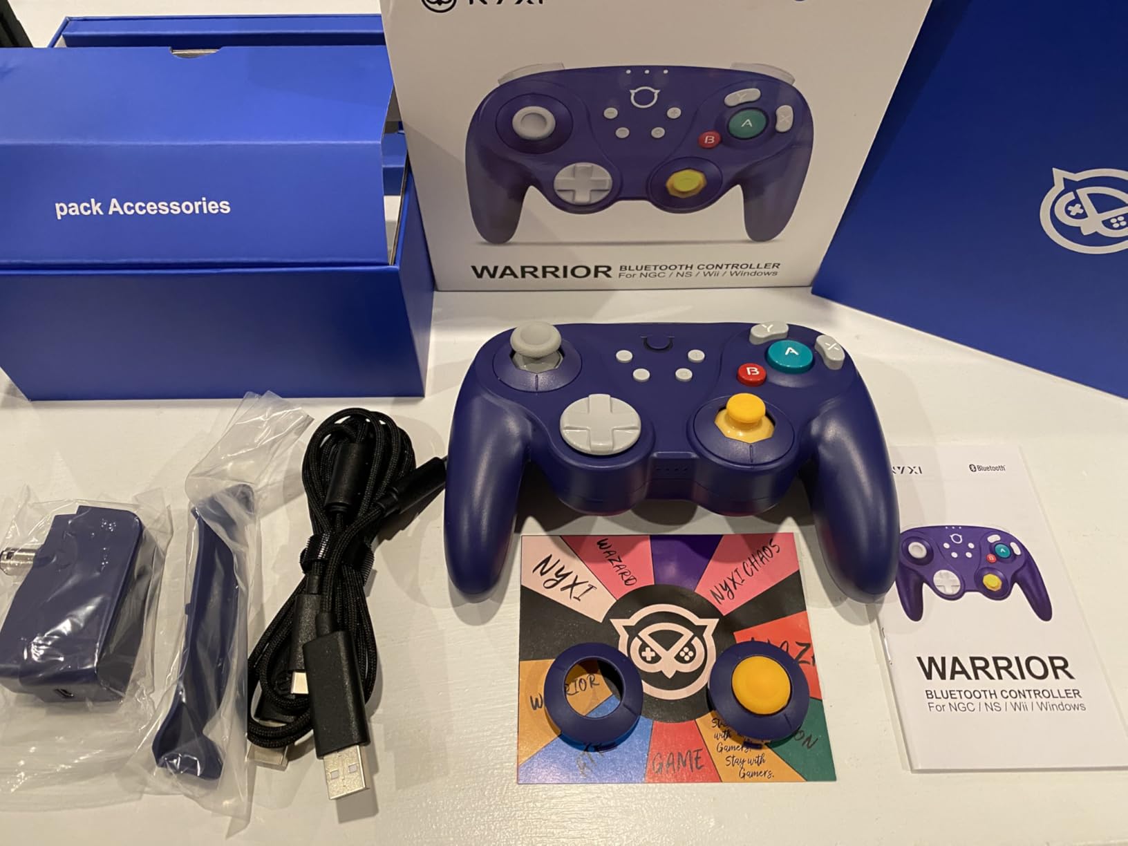 NYXI Warrior Switch Controller for Switch/Switch 2/NGC/Wii/PC, Wireless Switch Pro Controller with Hall Effect Joysticks/Trigger, Mechanical Switch A/B/X/Y, HD Rumble, 6-Axis Gyro,Programmable customer photo 1