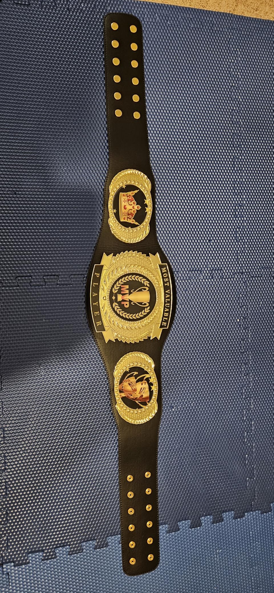 MVP Belt Most Valuable Player Championship Belt Trophy Award Gift - Football, baseball, softball, soccer, basketball, esports, fantasy sports, hockey tournament or League Winner Champion Belt customer photo 2