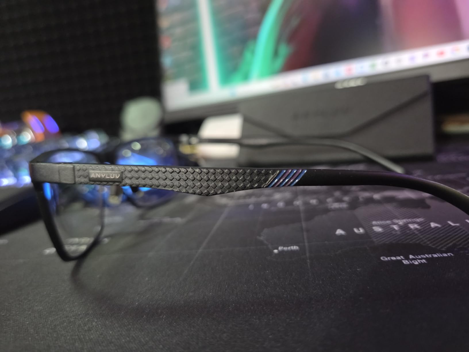 ANYLUV Blue Light Glasses Men, Relieve Eyestrain and Eye Protection, Al-Mg Metal Computer Blue Light Blocking Glasses customer photo 1