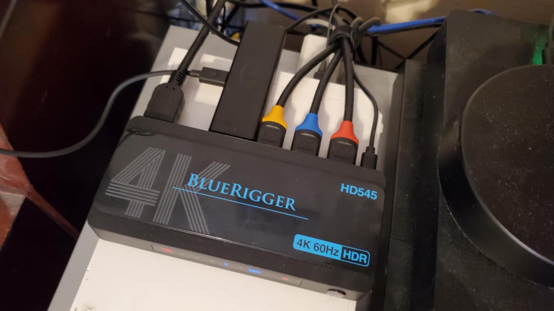 BlueRigger 4K HDMI Switch 5 in 1 Out (4K 60Hz, 5 Port Video Switcher, HDMI Hub, HDR10+, 18Gbps, Selector Box with IR Remote) - Compatible with HDTV, PS5, Xbox, Apple TV, Projector, Blu-Ray customer photo 1
