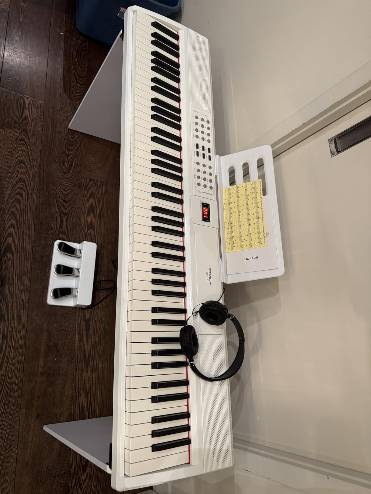 STRICH 88 Keys Weighted Keyboard Piano with Stand & Sustain Pedal, Hammer-Action Digital Piano, Full-size Electric Piano Keyboard Supports USB-MIDI/Wireless Connect, 15W×2 Built-In Speakers, SDP-120 customer photo 1