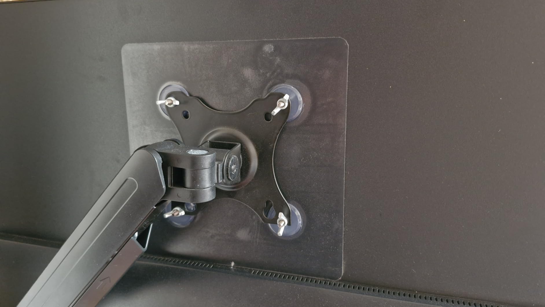 Non VESA Monitor Mount Adapter - 2PCS/LOT 75x75 mm VESA Adaptor Mount for Monitor Without Holes for 10,12,13,15.6,16,17,17.3,18.5,19,22 inch Flat Panel Monitors Load Capacity 5-11lbs customer photo 1