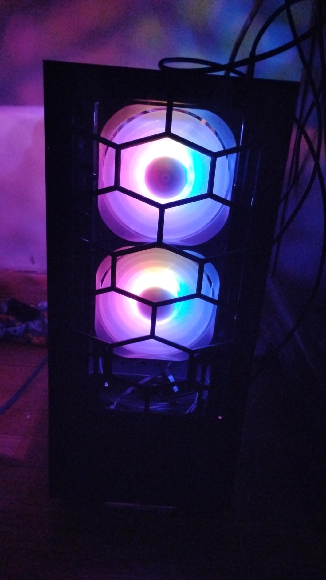 Apevia Hydra-PK Hydra Mid Tower Gaming PC Case w/ 6X 120mm ARGB Fans, 366 RGB Light Modes, High Performance Breathable Airflow Mesh Front Panel, Tempered Glass Side Panel, 1X USB3.0, 2X USB2.0, Pink customer photo 2
