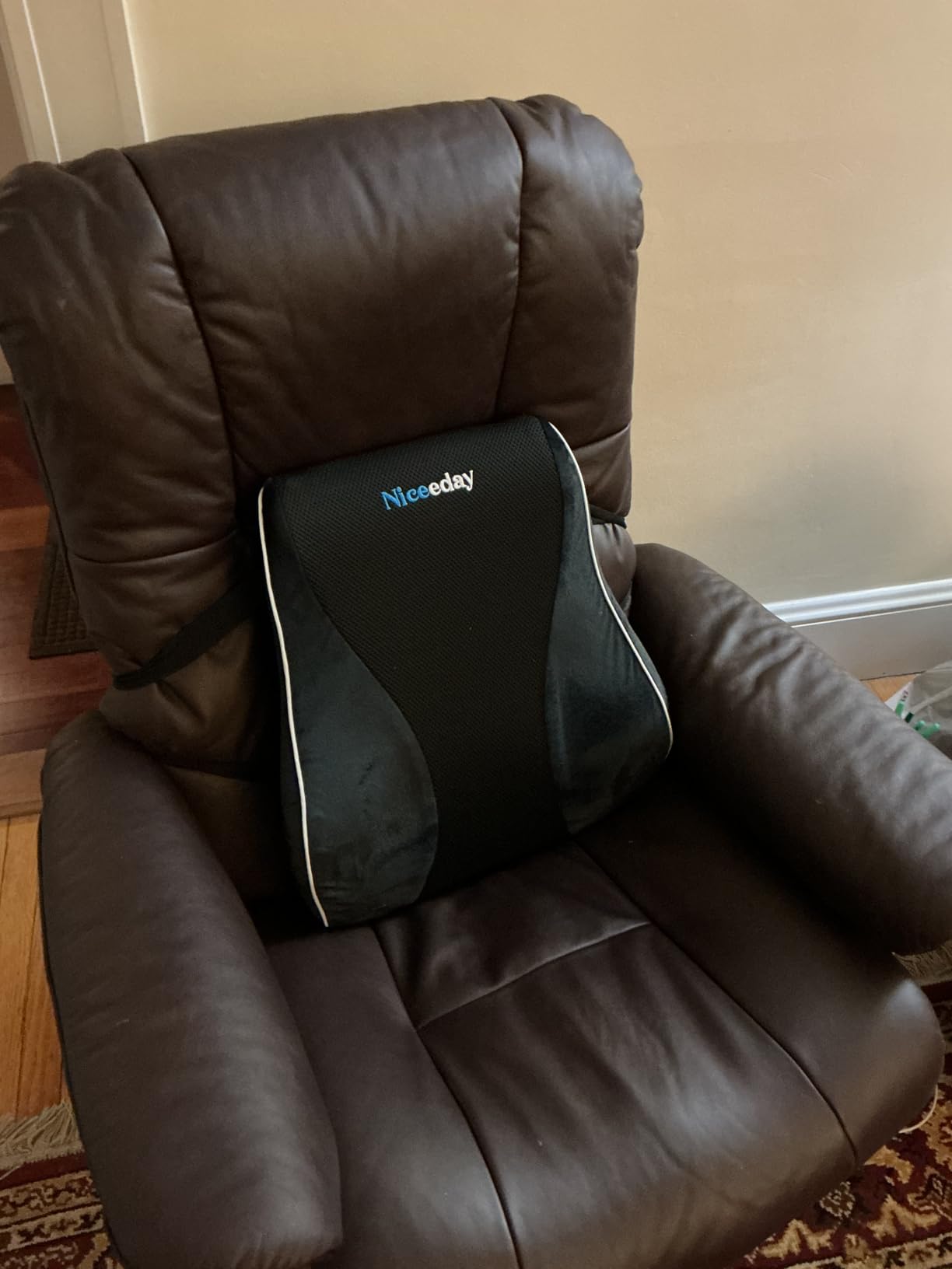 Gel Lumbar Support Pillow for Office Chair Car Gaming Chair Lower Back Pain Relief Back Support, Cooling Memory Foam Cushion, 3D Mesh Cover Ergonomic Orthopedic Back Rest customer photo 2