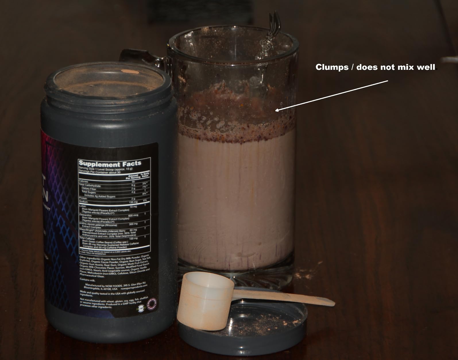 Now Sports Esport Reaction, Gaming Performance Supplement, 30 Servings, Chocolate Milkshake, Crash Free Energy for Alertness and Focus, Blue Light Protection* with Lutein customer photo 2