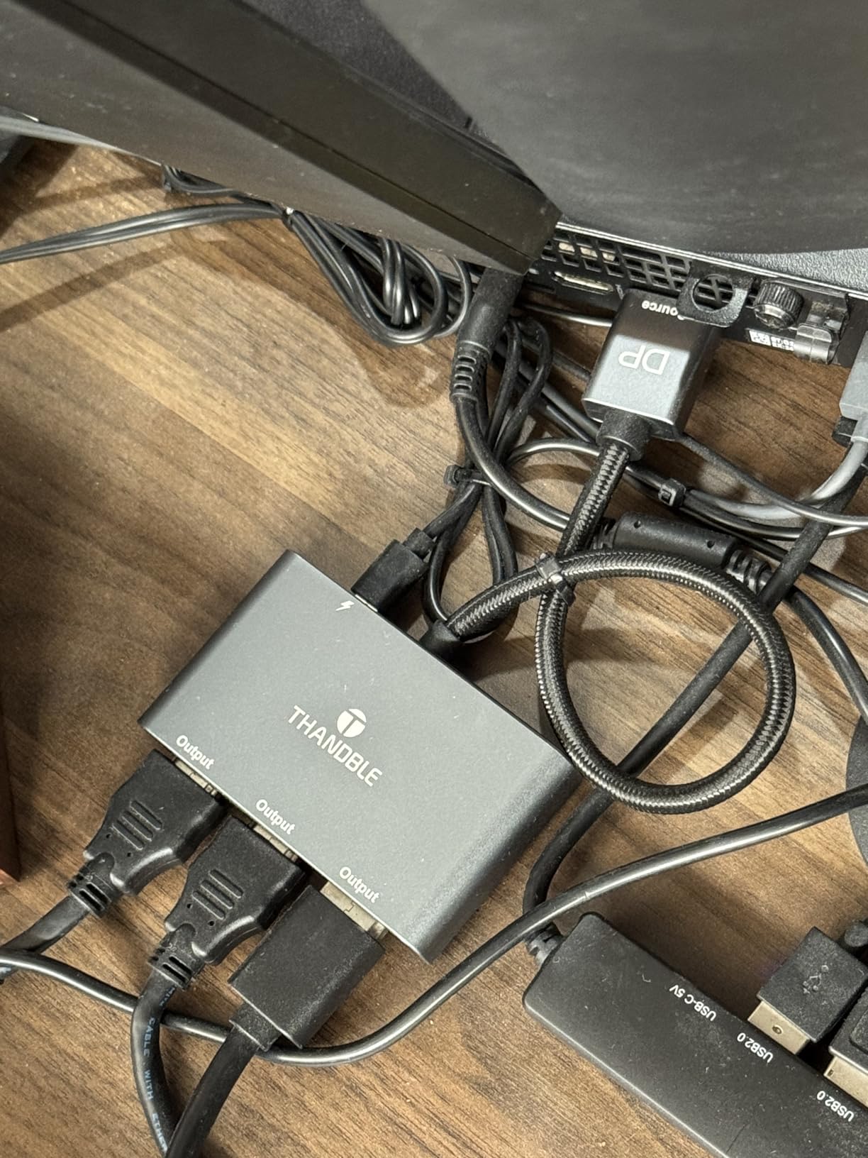 DisplayPort to HDMI Splitter for Multi Monitor Adapter, HDMI Splitter Extended Display 1 in 3 Out MST Hub (4K@60Hz) for Extended or Cloned Display Mode, DP to 3X HDMI Port with PC, NVIDIA AMD customer photo 1