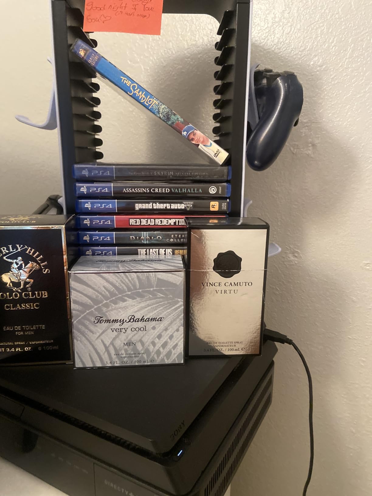 Allnice Universal Game Rack - Stores 19 Games, 4 Controller Holders, Organizes PS5/PS4/Xbox One/360/Series X/S/Switch & More customer photo 1