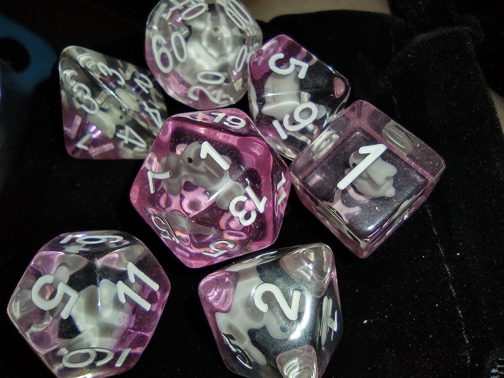 Duck DND Resin Dice, DNDND 7PCS Dungeons and Dragon Dice Set with Velvet Bag for D&D Role Playing Games and Tabletop Games customer photo 1