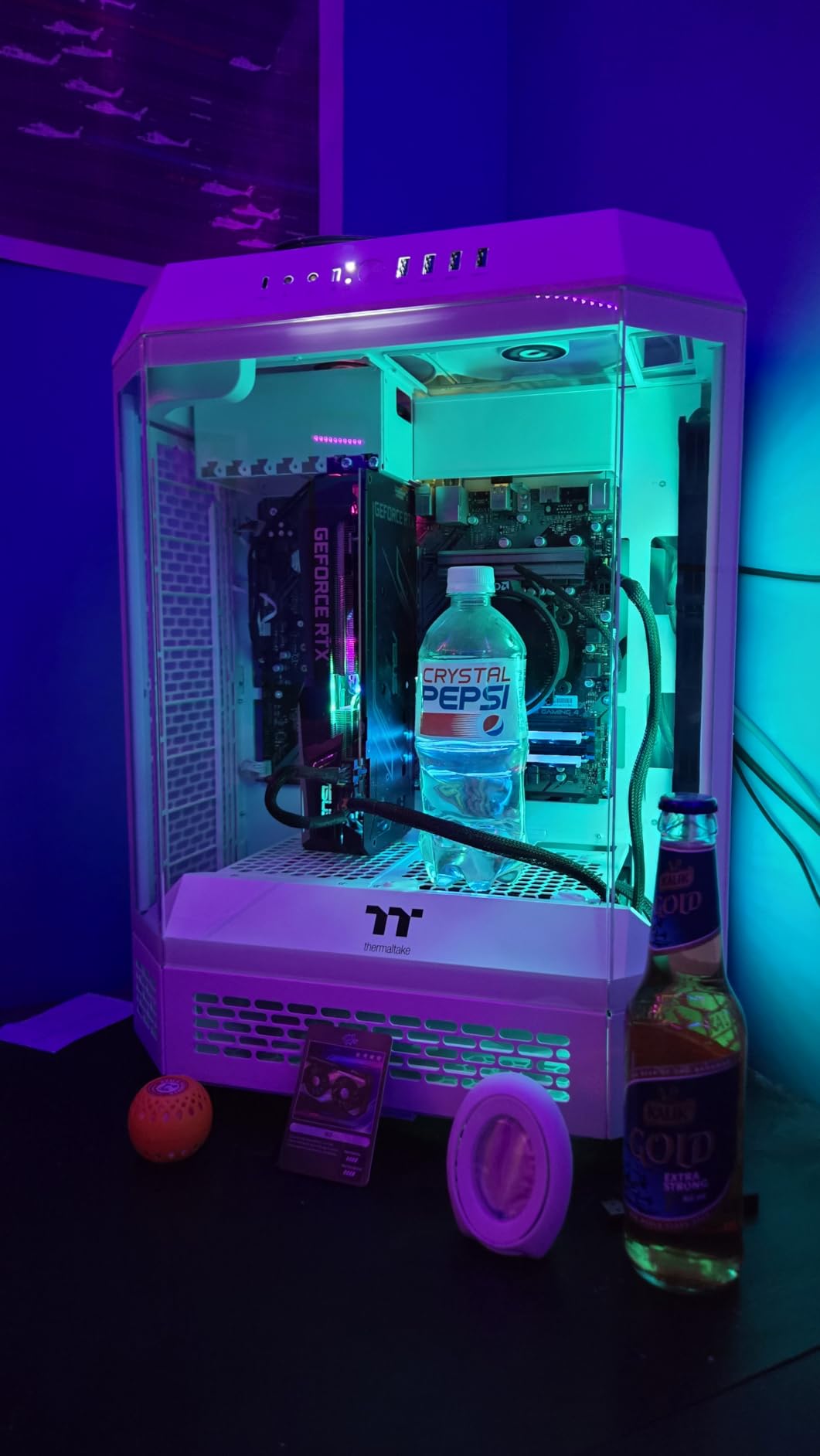 Thermaltake Tower 600 Hydrangea Blue Mid-Tower ATX Case; 3 Tempered Glass Panels; Hidden-Connector Motherboard Support; Rotational PCI-e Slots; CA-1Z1-00MFWN-00; 3 Year Warranty customer photo 2