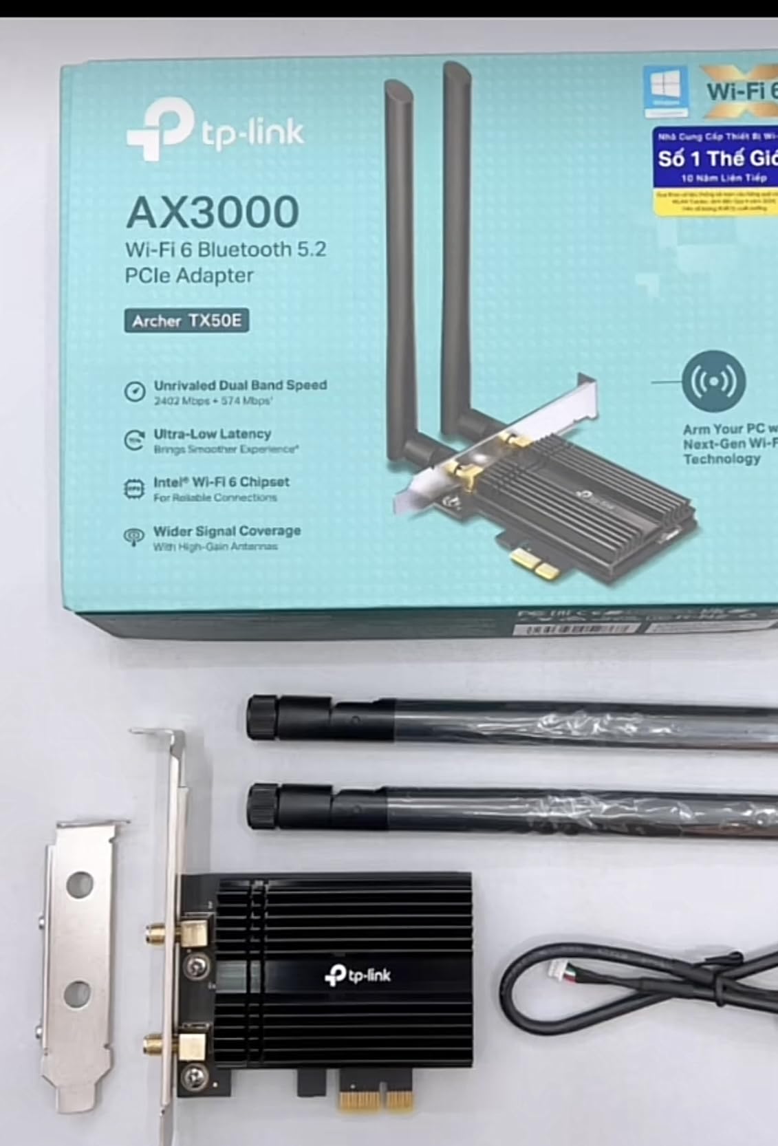 TP-Link WiFi 7 BE6500 PCIe WiFi Card Archer TBE400E | Tri-Band Network Card for Desktop PC | Bluetooth 5.4| High-Gain Antennas| MLO, WPA3| Supports AMD/Intel Motherboard | Not Compatible w/Windows 10 customer photo 2