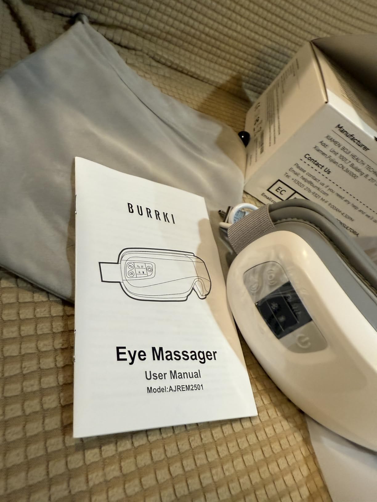 Eye Massager with Heat & Bluetooth Music, Mothers Day Birthday Gifts for Mom Women Men Her, Heated Eye Mask for Migraines Relief, Reduce Strain, Headache Relief and Improve Sleep, Eye Care Device customer photo 2