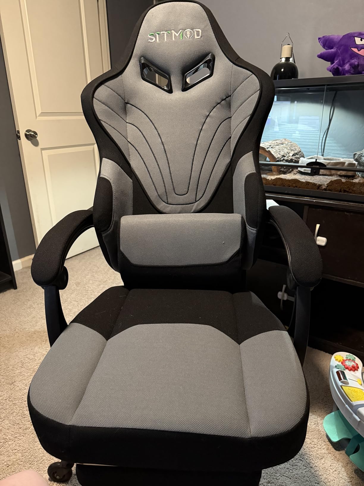 Gaming Chair, Big and Tall Gaming Chairs for Adults with Footrest and Lumbar Support, Comfortable Ergonomic Fabric Computer Chair 400 lbs, 360 Degree Swivel, Height Adjustable Video Game Chairs, Silla Gamer customer photo 2