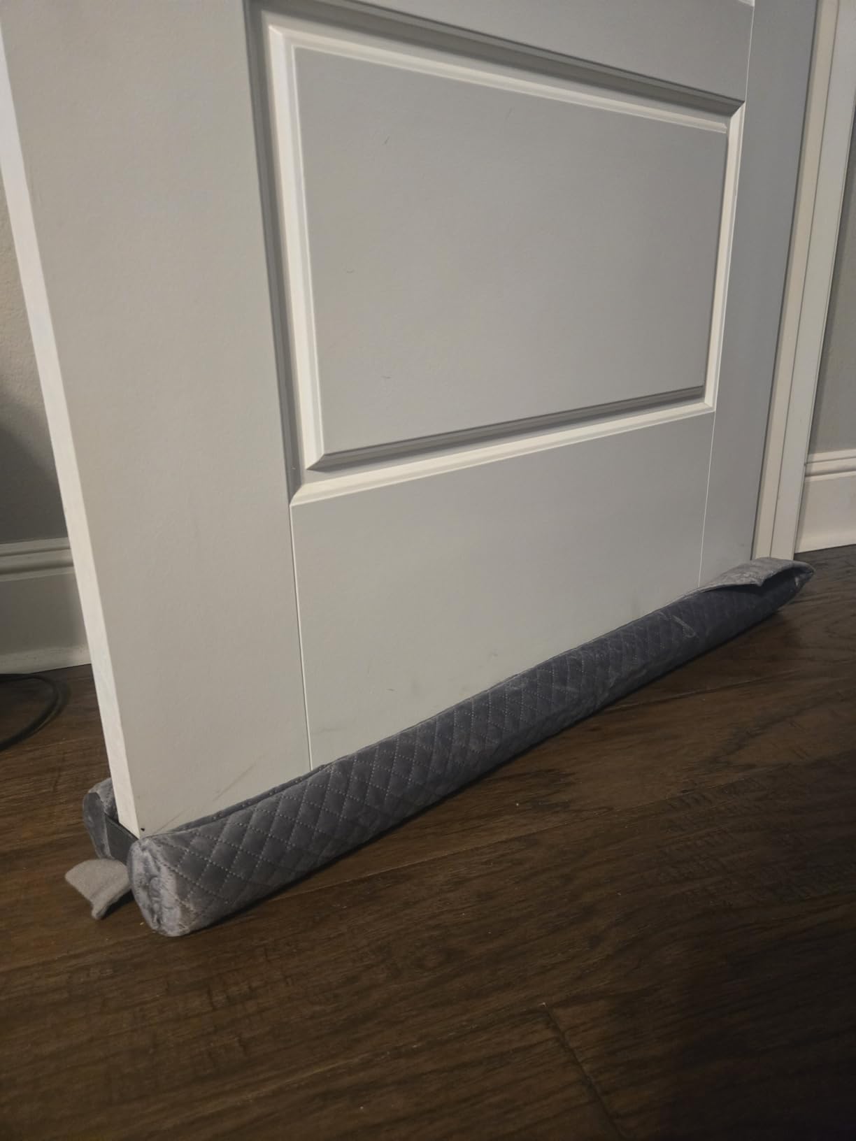 Premium Velvet Under Door Draft Stopper, 30'' to 36'' Adjustable Gap Filler, Double-Sided Windproof Seal, Easy Install to Block Noise, Cold Air, Light, Dust, and Drafts customer photo 1