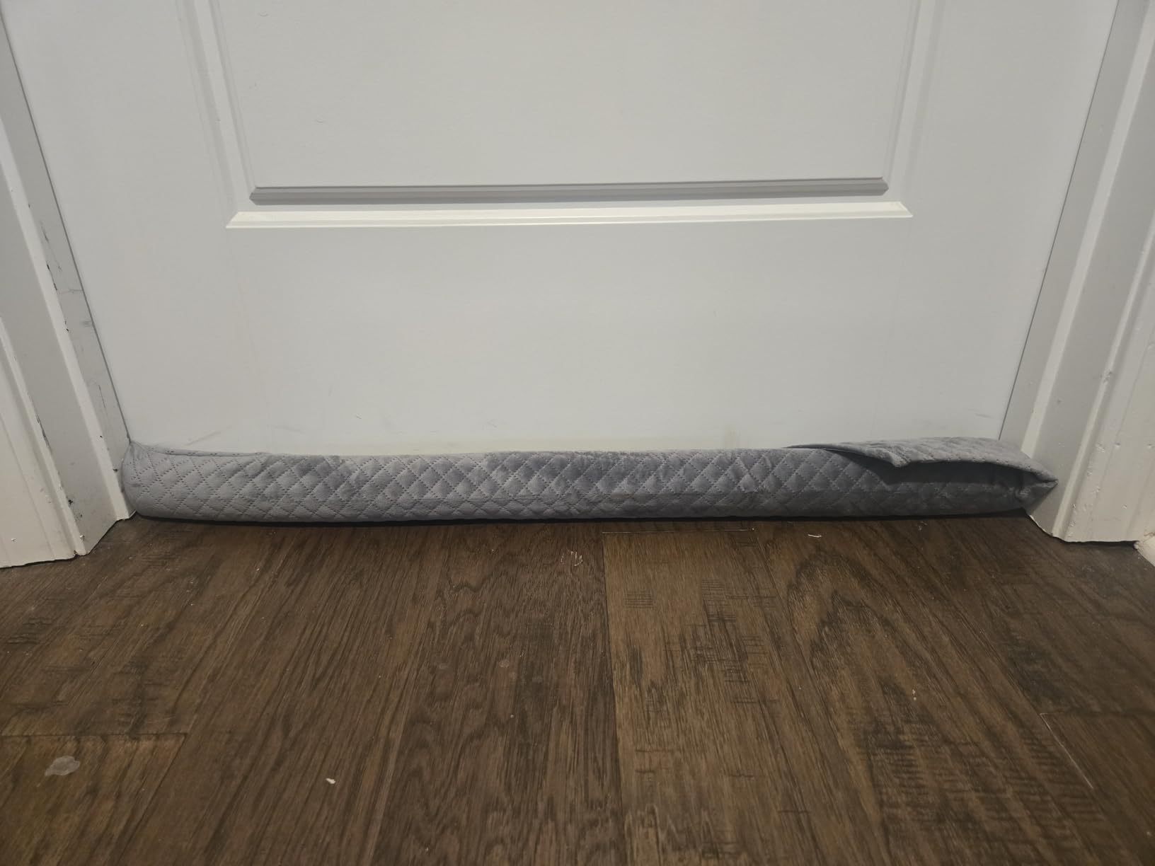Premium Velvet Under Door Draft Stopper, 30'' to 36'' Adjustable Gap Filler, Double-Sided Windproof Seal, Easy Install to Block Noise, Cold Air, Light, Dust, and Drafts customer photo 2