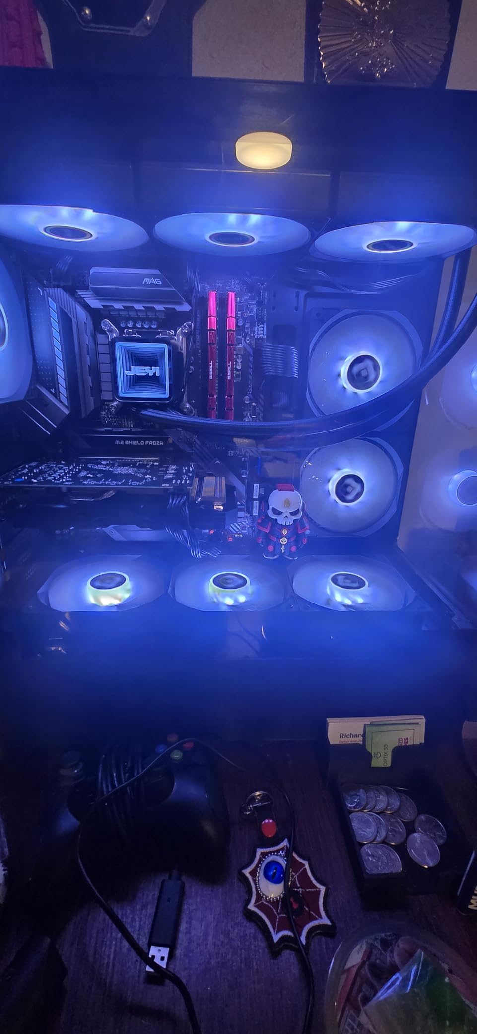 F1 PC Case - Pre-Installed 6 PWM ARGB Fan, ATX Mid-Tower Gaming PC Case, Type-C,360mm Radiator Support, FOIFKIN (White, F1) customer photo 2