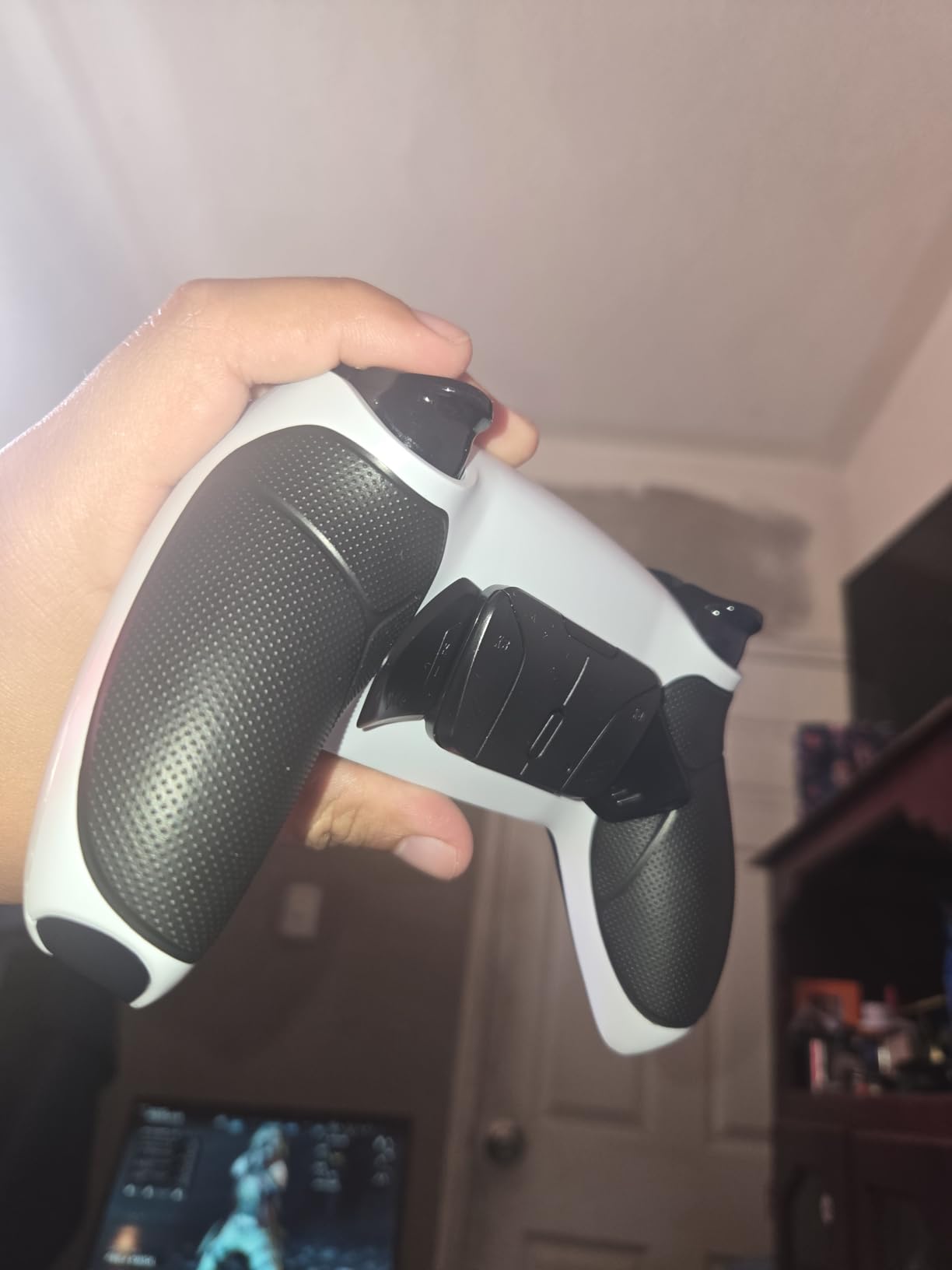 eXtremeRate Gray Rubberized Grip Programable RISE4 V3 Remap Kit for PS5 Controller BDM-030 040 050, Upgrade Board White Redesigned Bottom Shell 4 Back Buttons Set for PS5 Controller customer photo 1