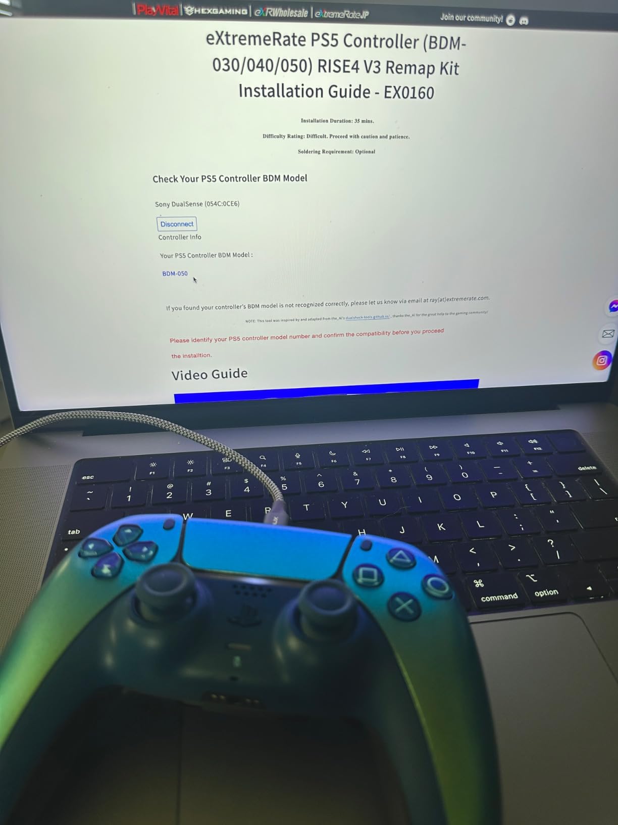 eXtremeRate Gray Rubberized Grip Programable RISE4 V3 Remap Kit for PS5 Controller BDM-030 040 050, Upgrade Board White Redesigned Bottom Shell 4 Back Buttons Set for PS5 Controller customer photo 2