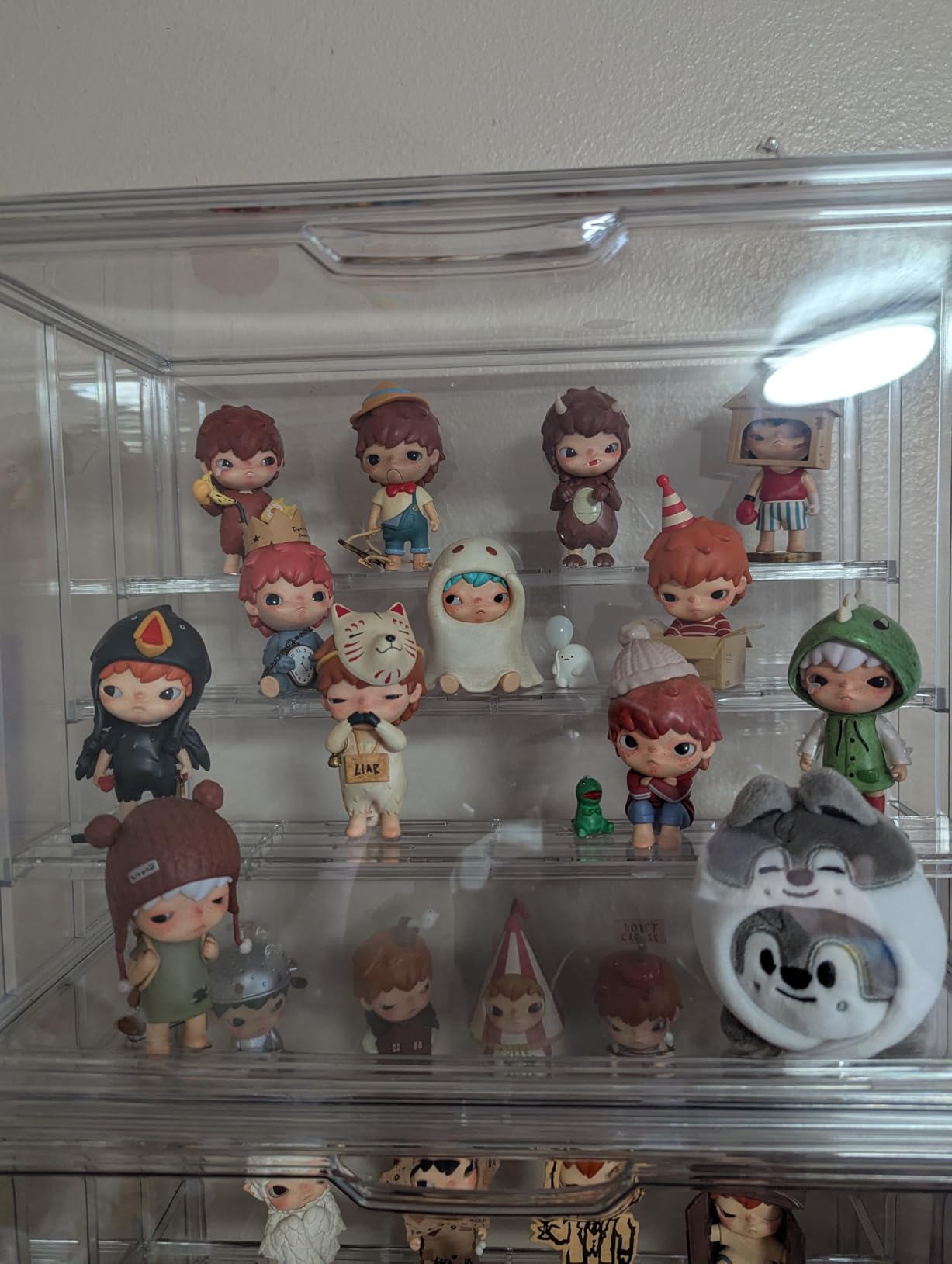 Attelite Acrylic Display Case,Upgrade 4 Tiers Clear Display Case with 3 Adjustable divider, Stackable Large Storage Box with Magnetic Door for Collectibles Action Figures customer photo 2