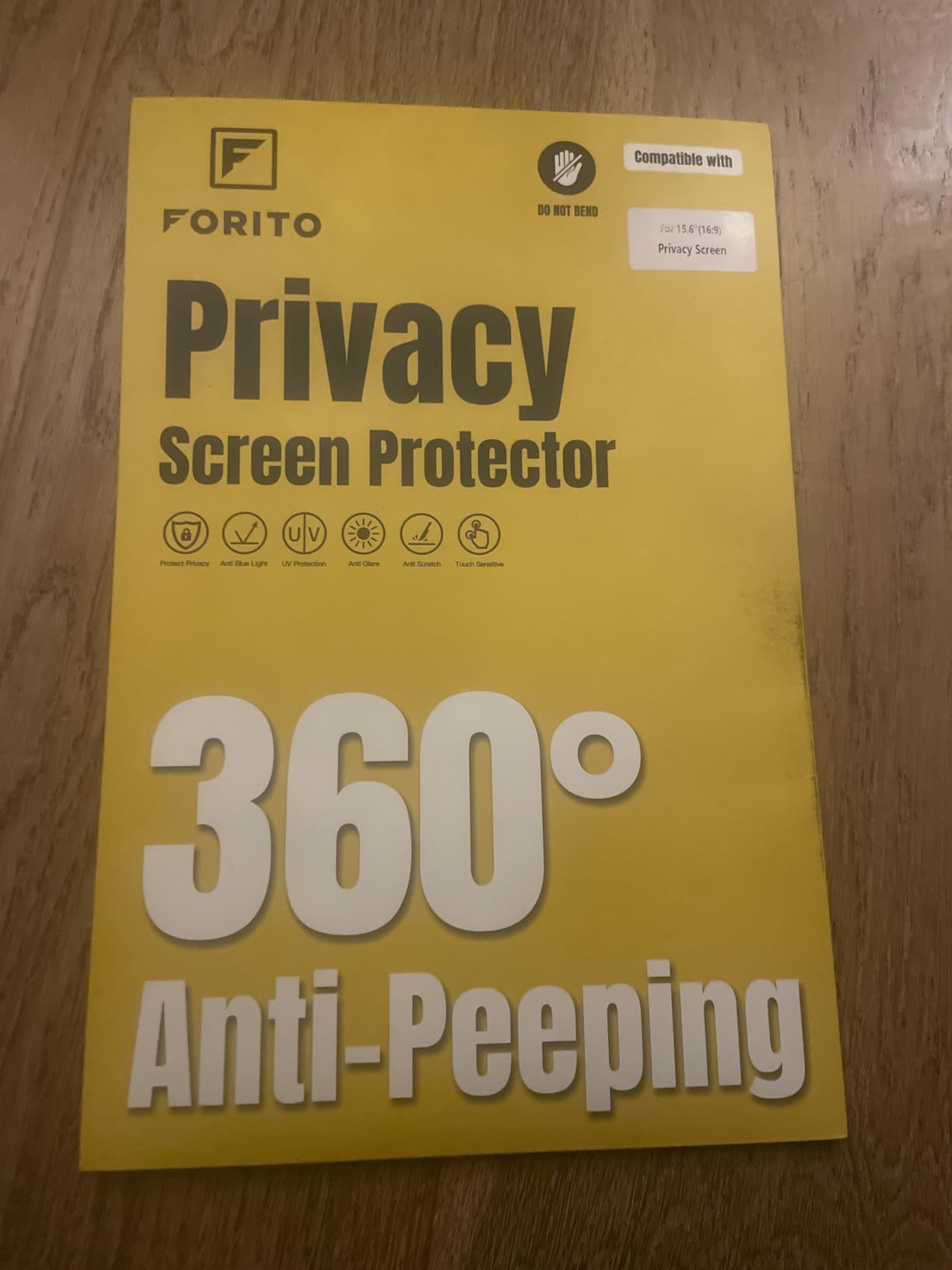 F FORITO 17.3 Inch 16:9 360 Degree Laptop Privacy Screen Protector, Anti Peeping and Anti Glare Laptop Privacy Shield, Reduce Eye Strain and Eye Protection customer photo 1