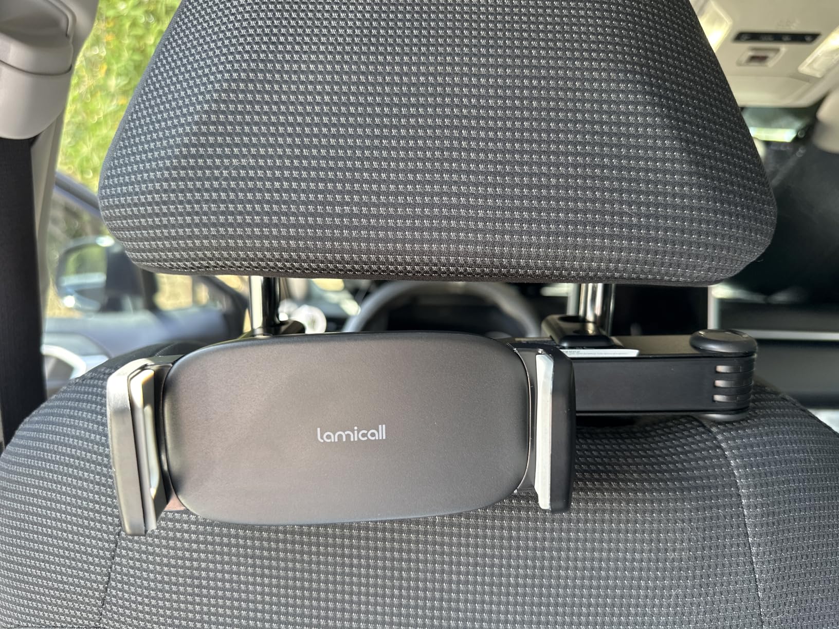 Lamicall Car Headrest Tablet Holder - [Lockable] [3 in 1 Extension Arm] Upgrade Tablet Mount for Car Backseat, Gifts Road Trip Essentials for Kids, for iPad Pro, Air, Mini, Fire HD, 4.7-13