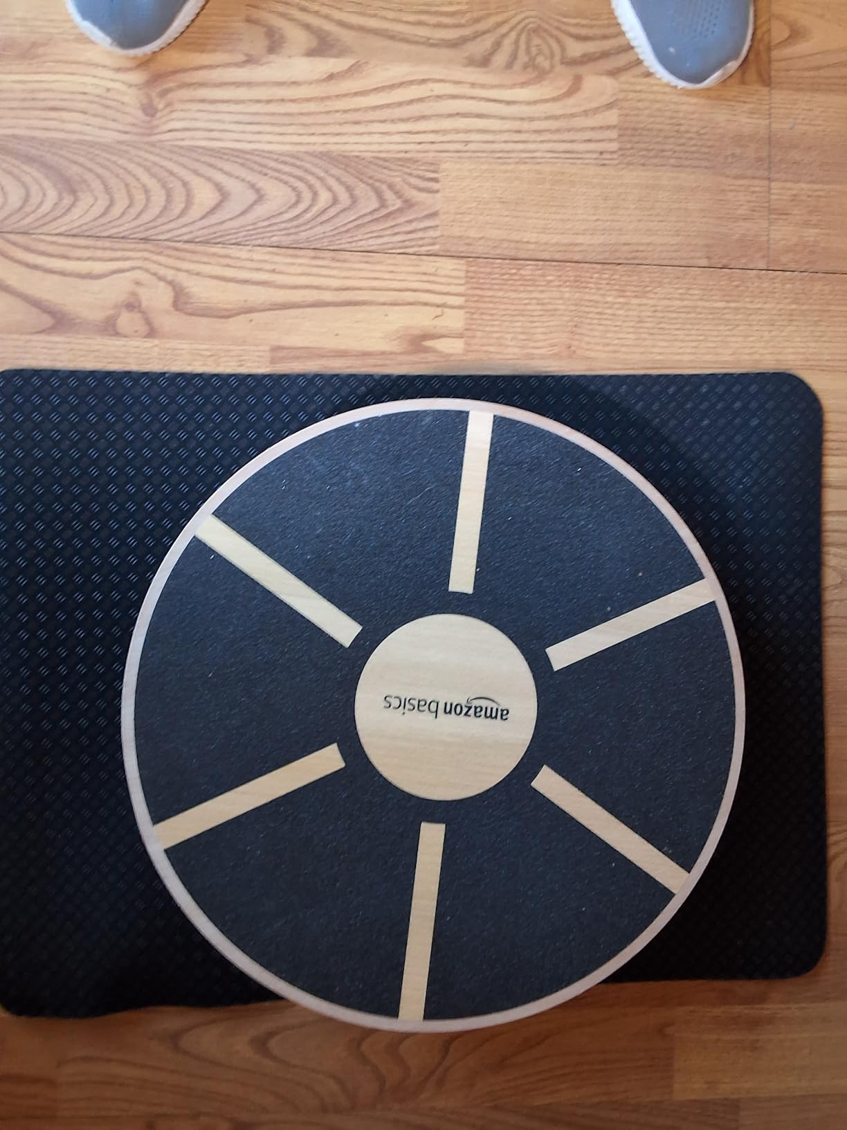 Under Desk Elliptical Mat - Non-Slip Exercise Equipment for Peloton Bike, Small Exercise Mat for Desk Workout Equipment customer photo 1