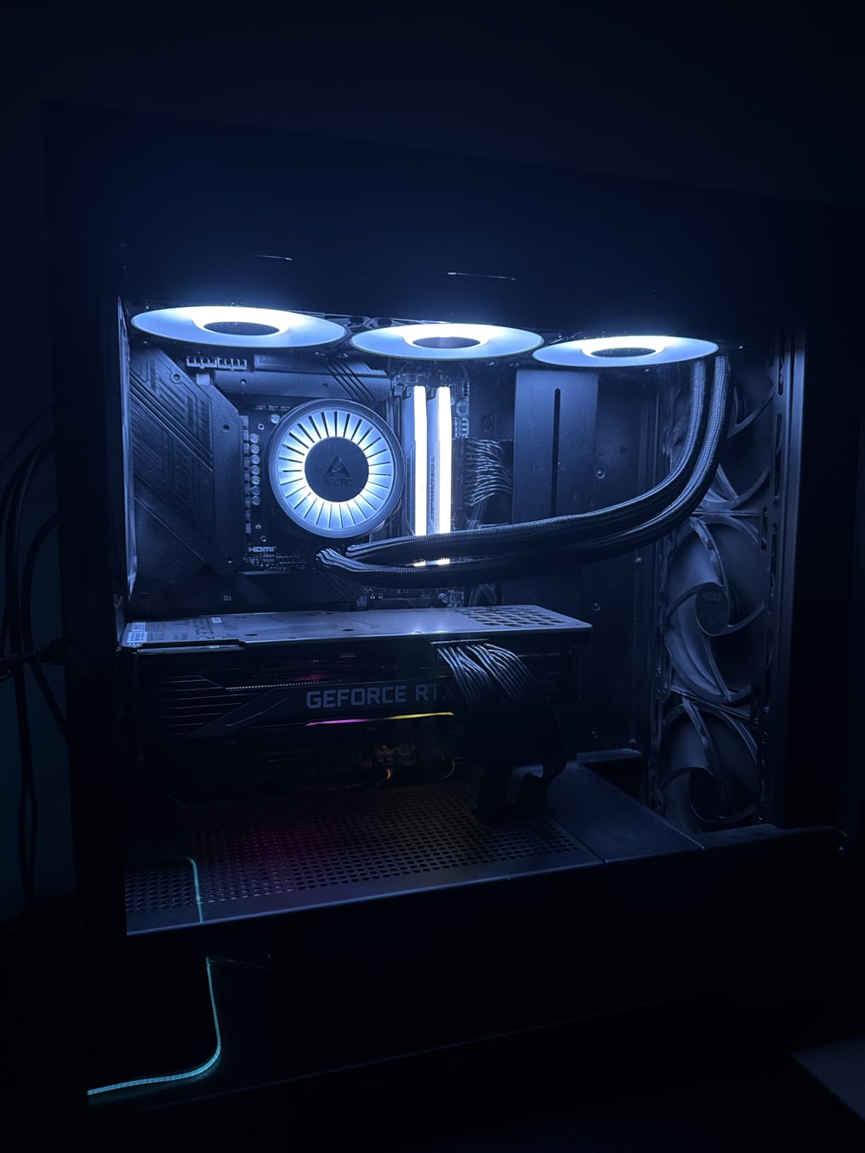 ARCTIC Liquid Freezer III Pro 360 A-RGB - AIO CPU Cooler, 3 x 120 mm Water Cooling, 38 mm Radiator, PWM Pump, VRM Fan, AMD AM5/AM4, Intel LGA1851/1700 Contact Frame - Black customer photo 2