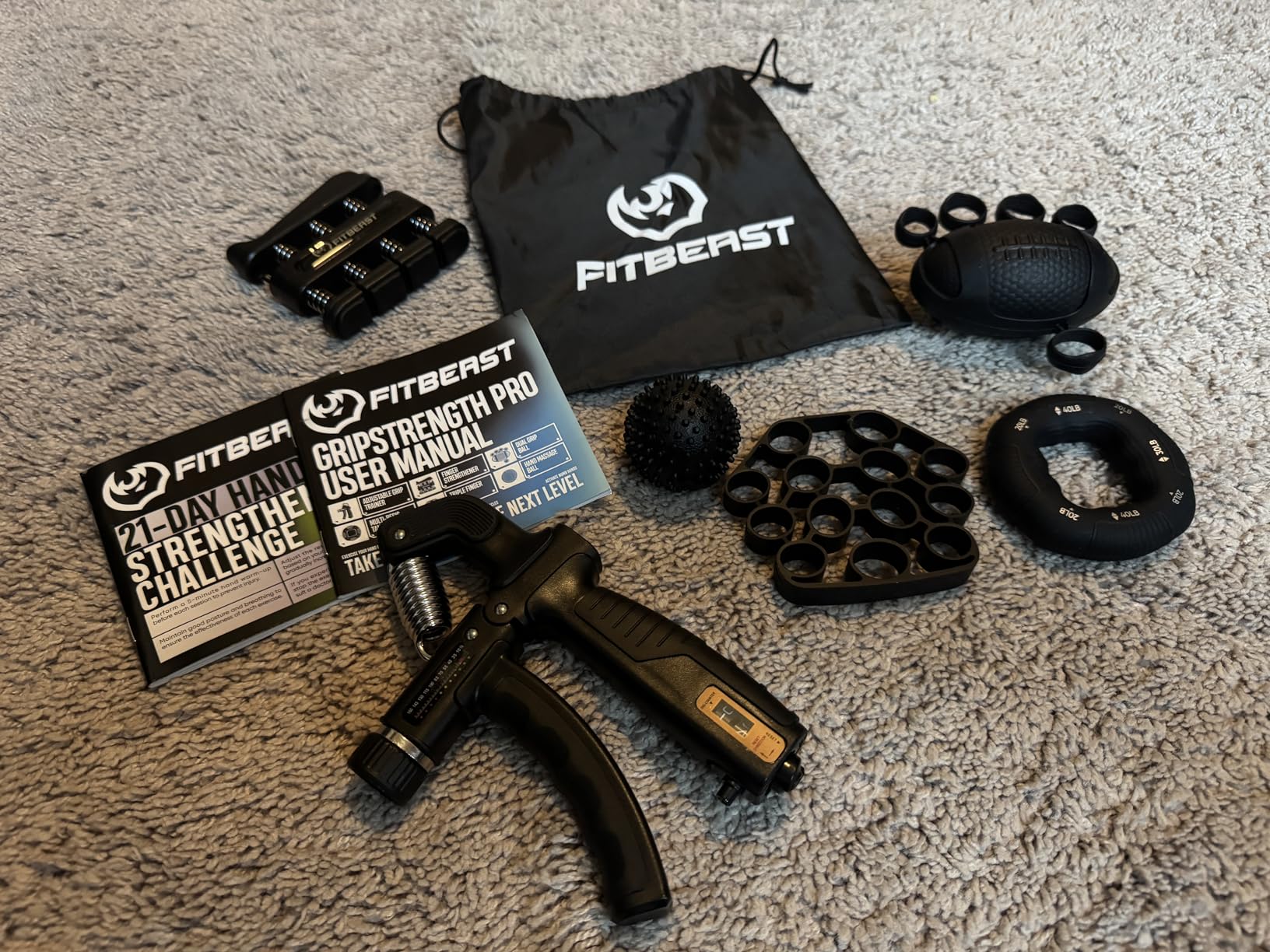 FitBeast Grip Strength Trainer, Hand Gripper Strengthener Kit - 6 Pack with Adjustable Resistance Forearm Strengthener, Forearm Exerciser and Massage Balls for Hand Therapy, Grip Training customer photo 2