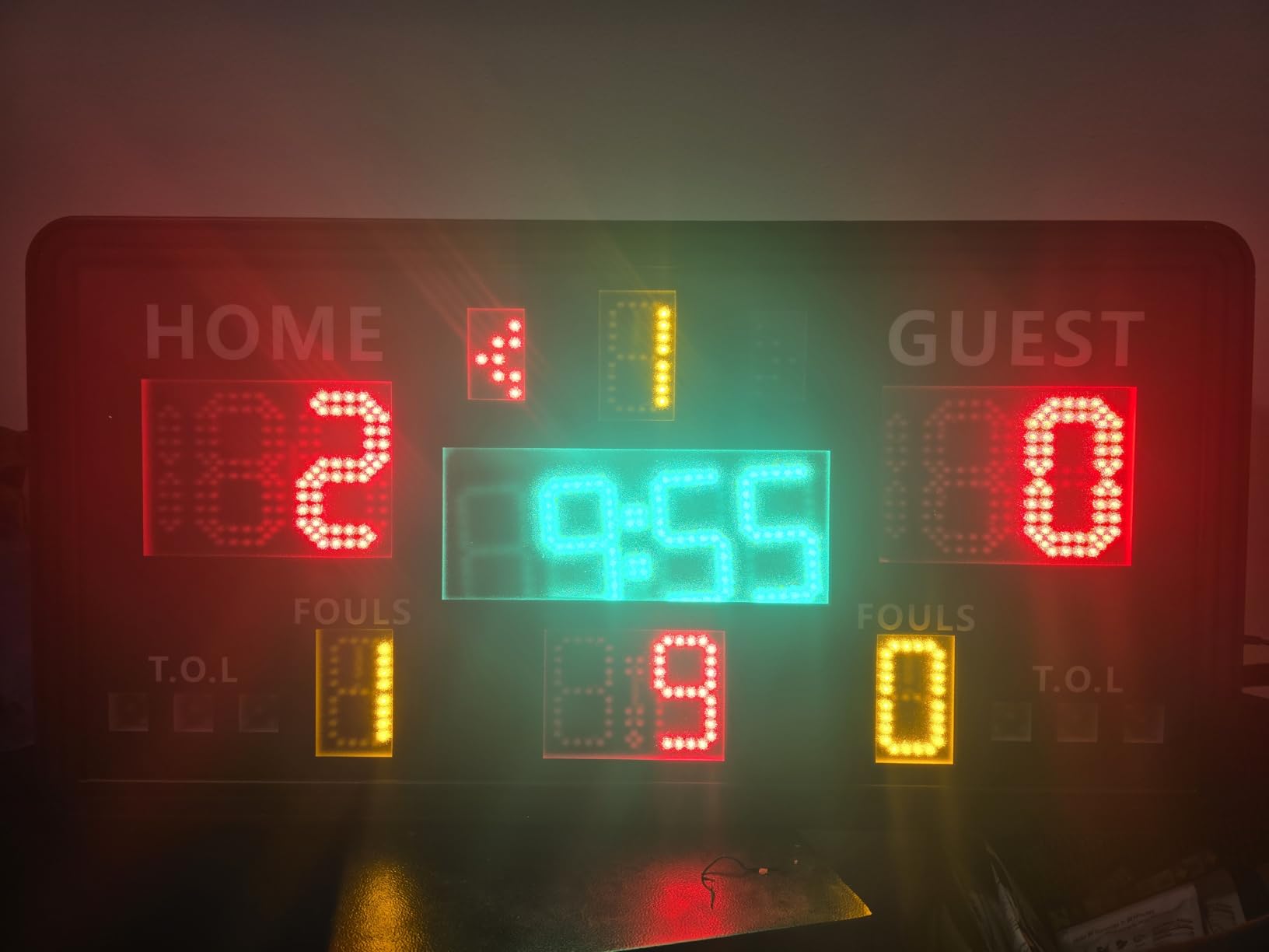Large Electronic Scoreboard with Remote,Wall-Mounted Digital Scoreboard & Timer,Basketball Shot Clock 14/24 Second & Custom Time,Score Keeper with LED Display, 110dB Loud Buzzer customer photo 1