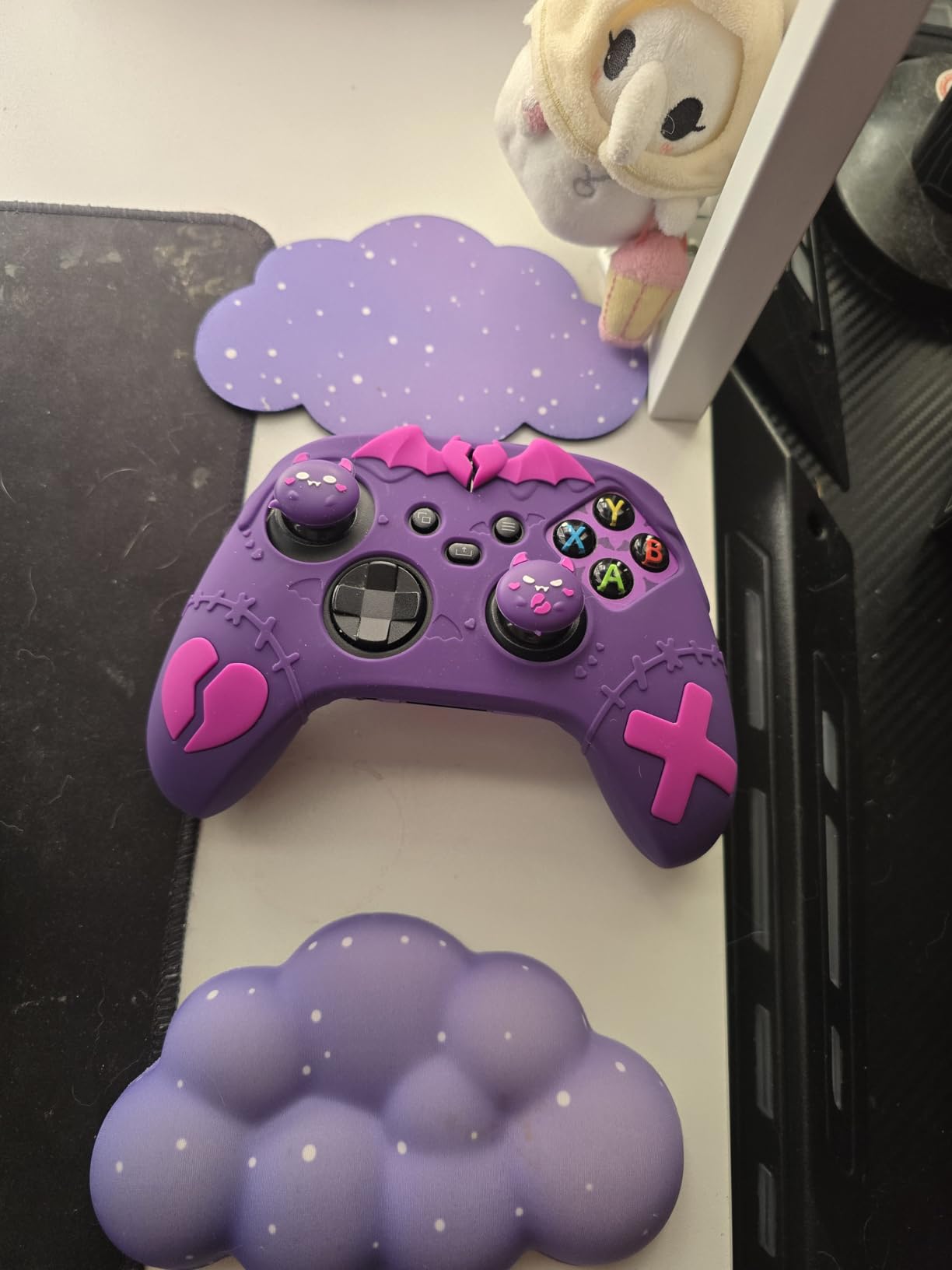 PlayVital Gothic Imp Series Cute Silicone Skin for Xbox Series X & S Controller, Anti-Slip Grip Silicone Cover, Protective Silicone Case for Xbox Core Controller with Thumb Grips, Black customer photo 1