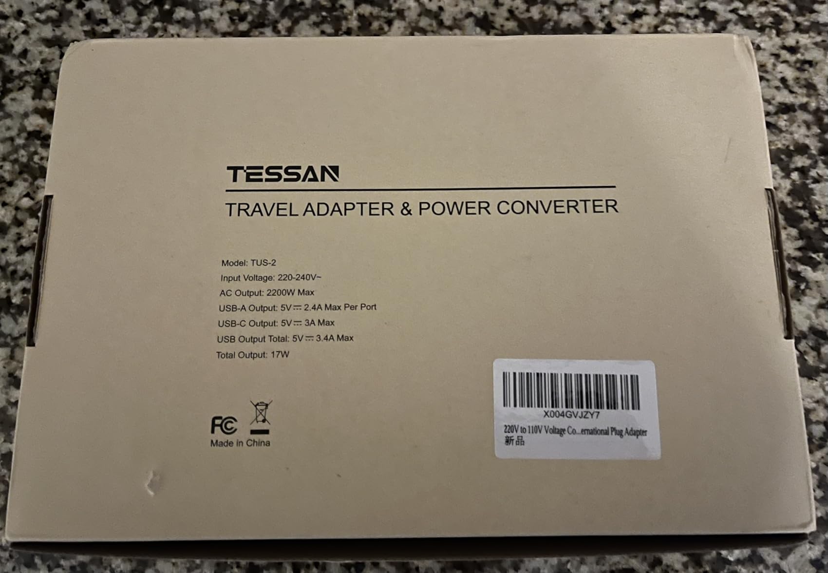 TESSAN 220V to 110V Voltage Converter for Travel 2000W, 3 AC Outlet with 4 USB Ports (1 USB C) and EU UK AU IT in ZA International Power Adapter, Step Down Transformer Outlet Converters customer photo 1