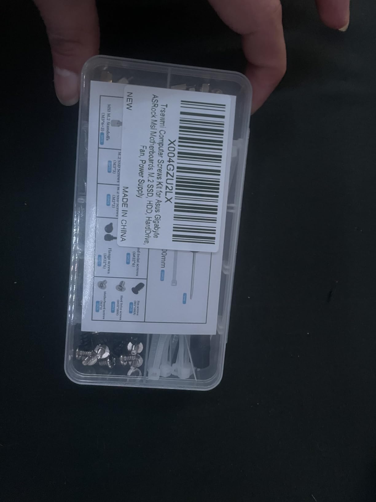 M.2 Screws, Motherboard Screw for Asus Gigabyte Asrock MSI Motherboards, Computer Screws for HDD, SSD, Fan, Power Supply, PC Case - PC Screws, M.2 Standoff and Screw customer photo 2