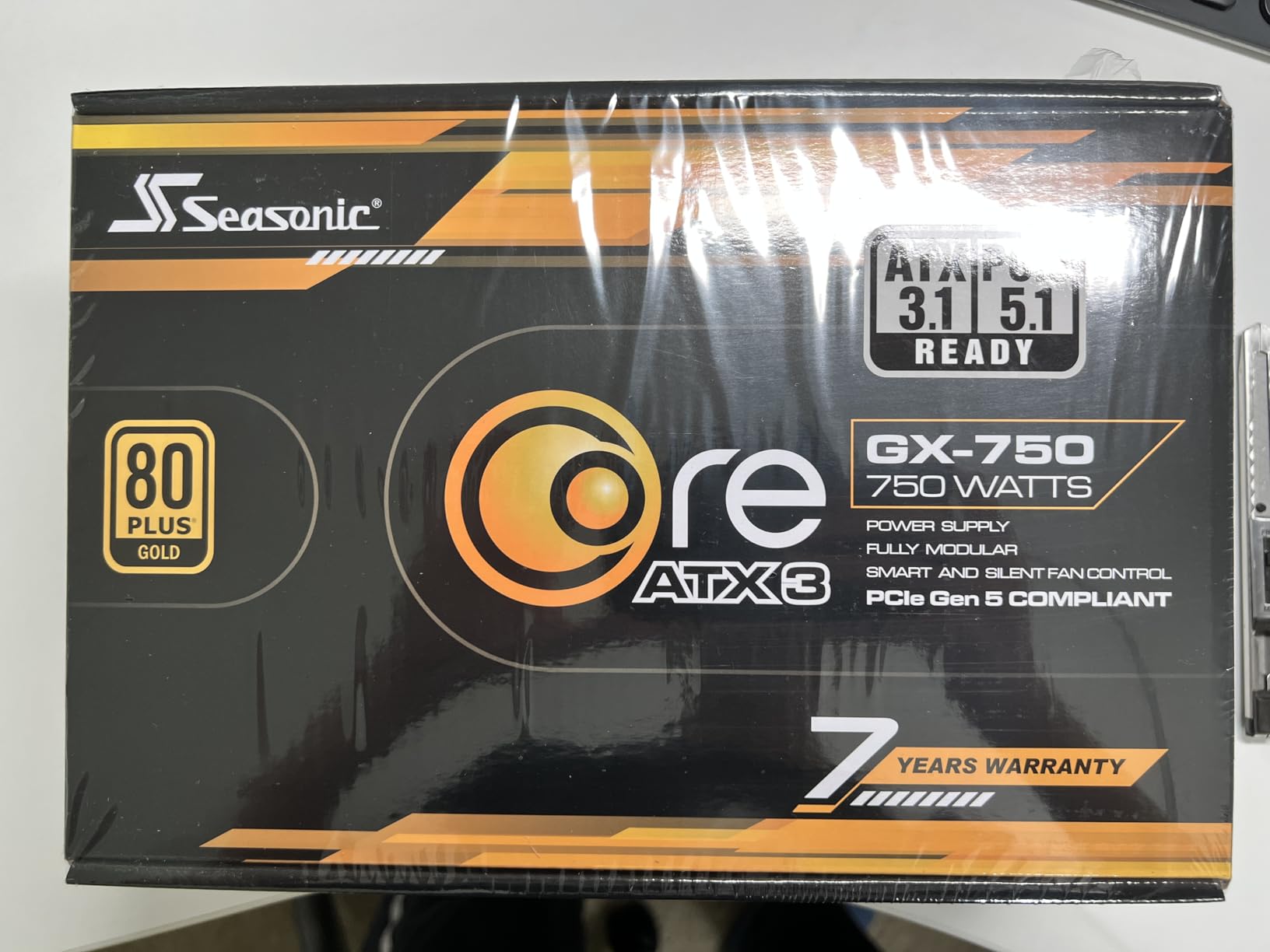 Seasonic CORE GX 850W Power Supply ATX 3.1 PCIe 5.1 (12V-2x6) 7 Years Warranty Cybenetics Platinum Fully Modular RTX 5080 AMD RX 9000 Ready customer photo 1