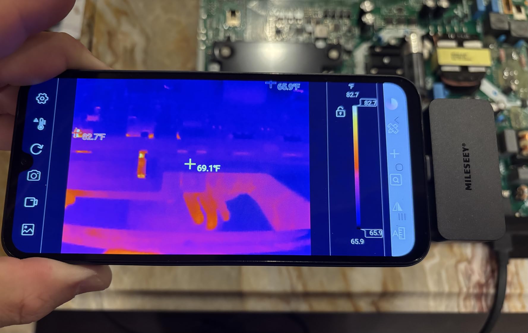 TR256i Thermal Imaging Camera for Android, 512×384 Super Resolution (256×192 Native IR) Infrared Camera, Smartphone Thermal Imager, 5°F~1112°F for Electrical, Building, HVAC Detection customer photo 1