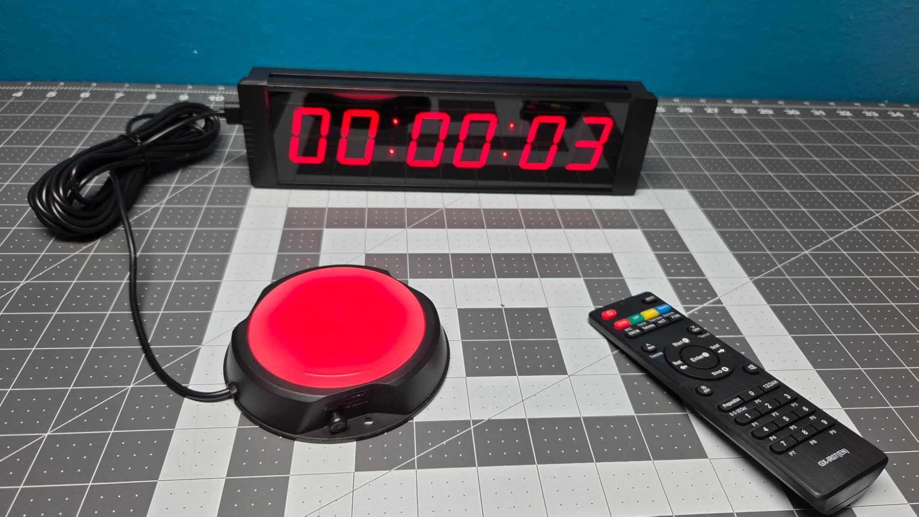 Large Stopwatch with Start/Stop Button, LED Digital Timer with Remote, Countdown Clock with Buzzer, Gym Clock for Home Gym, Interval Timer for Workout customer photo 1