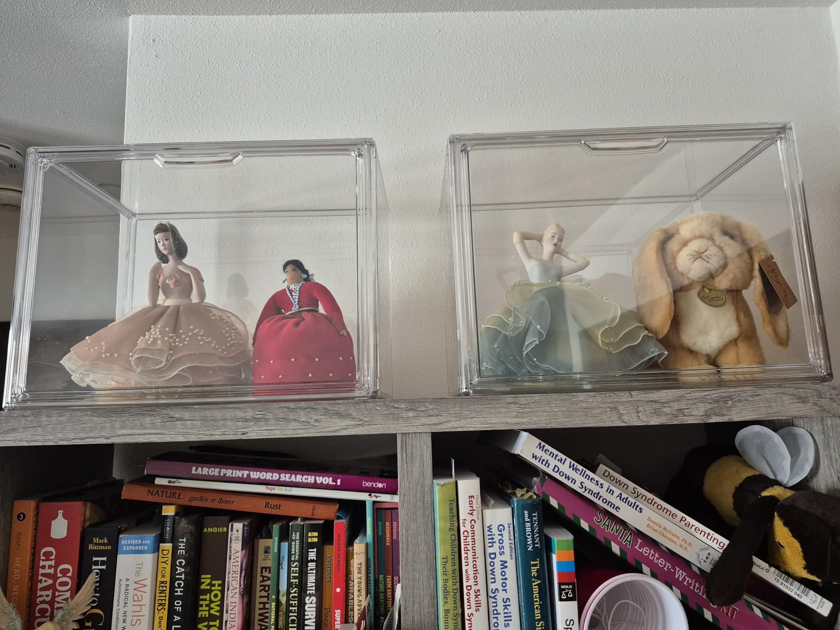 Acrylic Display Case,3 Layer Clear Display Case Adjustable Display Box Stand with 2 Movable Dividers Small Showcase Magnetic Door for Collections Mini Figures customer photo 1