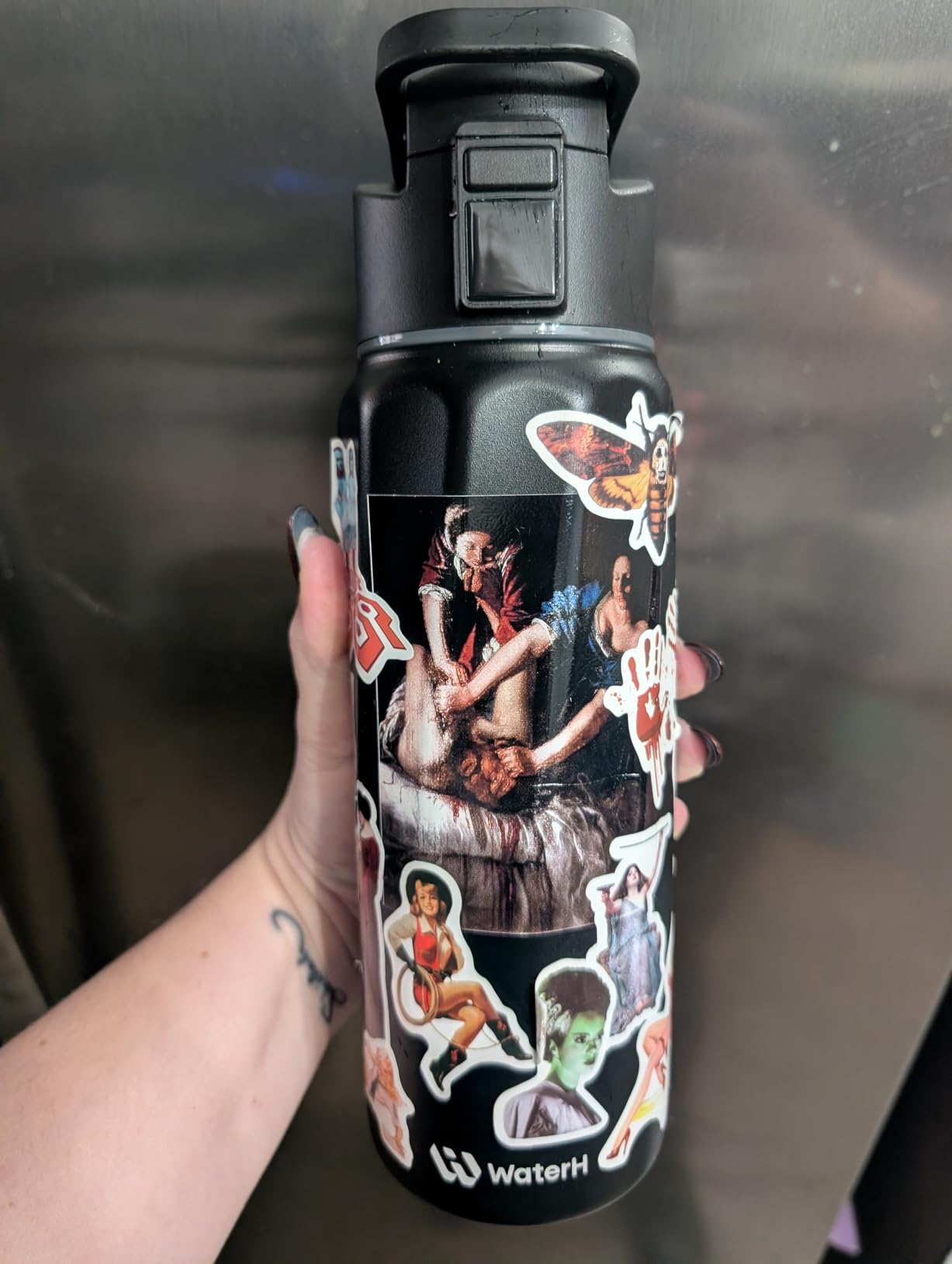 BOOST Smart Water Bottle that Reminds You to Drink, 24oz BPA-Free Stainless Steel Vacuum Insulated, Wide Mouth Water Tracker Bottle with APP customer photo 1